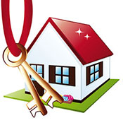 Graphic of home with keys on top